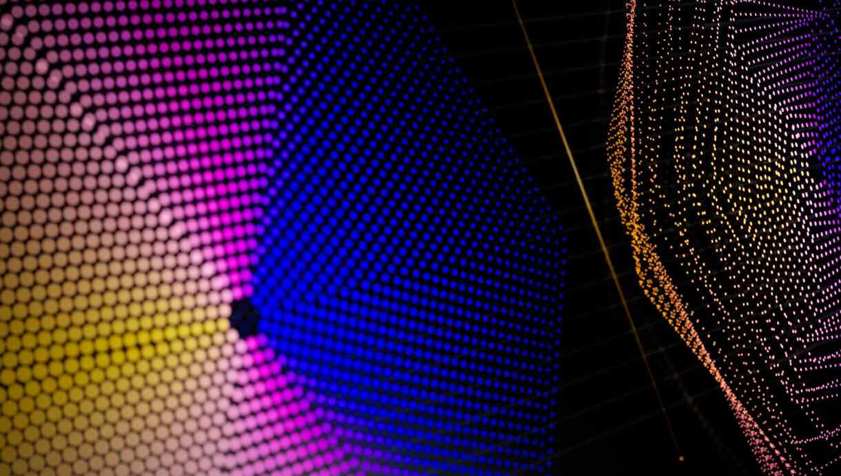 Abstract pattern of coloured dots